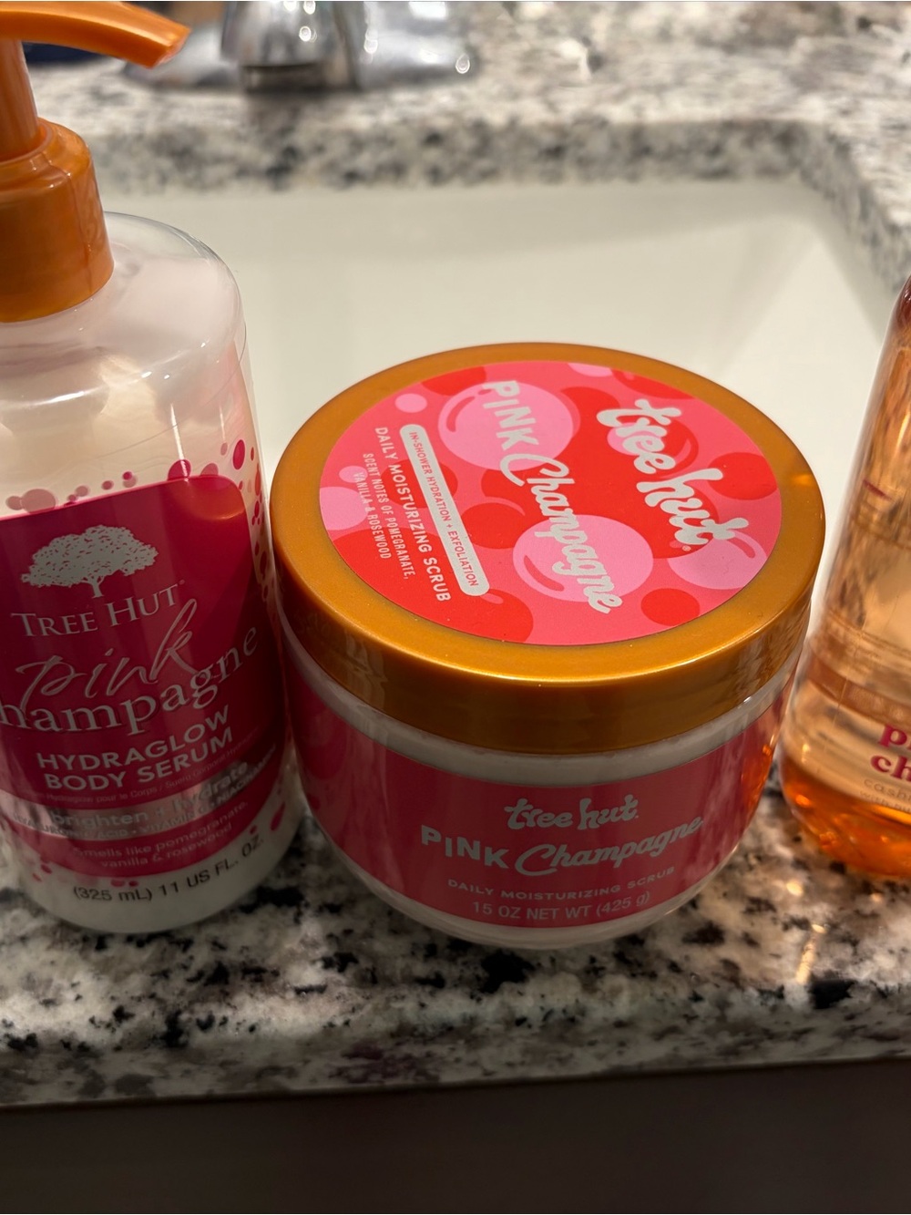 Tree Hut Pink Champagne trio